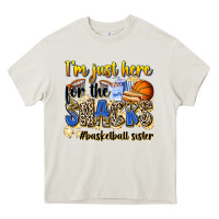Cream im just here for the snacks basketball sister Heavy Core Tee - Zillion Design Studio