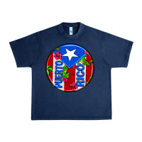 Navy puerto rico coasters Urban Heavy Tee - AdoDesignShop