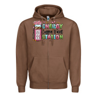 Chestnut energy coffee fuel station Zipper Hoodie - MaliasSmallBusiness