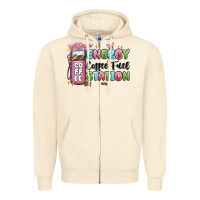 Sandshell energy coffee fuel station Zipper Hoodie - MaliasSmallBusiness