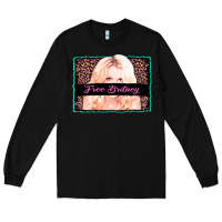 Black free britney leopard glitter Long Sleeve Tee - AdoDesignShop