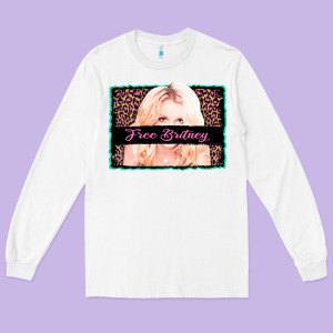 Free Britney Leopard Glitter Long Sleeve Tee Designed By Adodesignshop