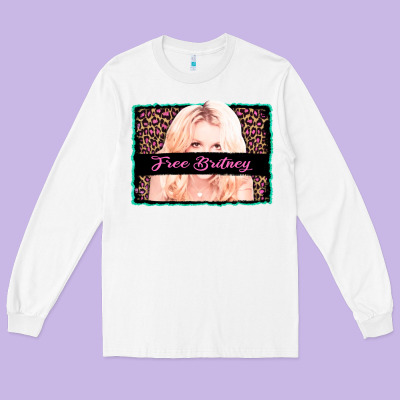 Free Britney Leopard Glitter Long Sleeve Tee Designed By Adodesignshop