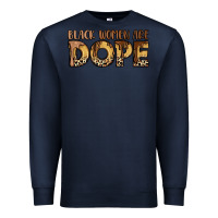 Navy black women are dope Premium Sweatshirt - LillyAllenDesigns
