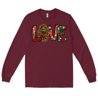 Burgundy our lady of guadalupe christmas love Long Sleeve Tee - Jasminsmagicworld