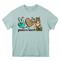 Peace Love Collie Heavy Core Tee | Teevron
