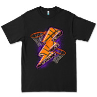Black basketball lightning bolt Premium Tee - Zillion Design Studio