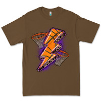 Cacao basketball lightning bolt Premium Tee - Zillion Design Studio