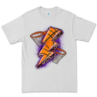Dove Grey basketball lightning bolt Premium Tee - Zillion Design Studio