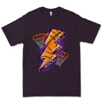 Plum basketball lightning bolt Premium Tee - Zillion Design Studio