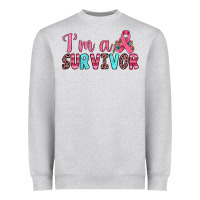 Heather Grey i'm a survivor Heavyweight Sweatshirt - JahusDesignShop