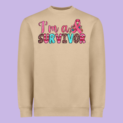 I'm A Survivor Heavyweight Sweatshirt Designed By Jahusdesignshop