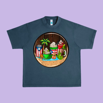 Puerto Rico Coasters Urban Heavy Tee Designed By Adodesignshop