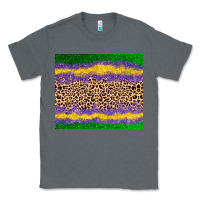 Charcoal Heather mardi gras leopard Classic Tee - AdoDesignShop