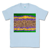 Dusty Blue mardi gras leopard Classic Tee - AdoDesignShop