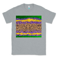 Heather Grey mardi gras leopard Classic Tee - AdoDesignShop