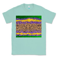 Seafoam mardi gras leopard Classic Tee - AdoDesignShop