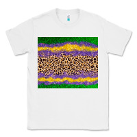 White mardi gras leopard Classic Tee - AdoDesignShop