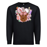 Black highland heifer easter Premium Sweatshirt - LillyAllenDesigns