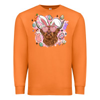 Carrot highland heifer easter Premium Sweatshirt - LillyAllenDesigns