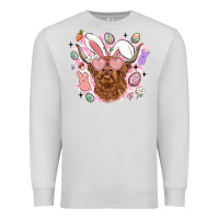 Dove Grey highland heifer easter Premium Sweatshirt - LillyAllenDesigns