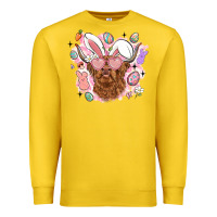 Lemon highland heifer easter Premium Sweatshirt - LillyAllenDesigns