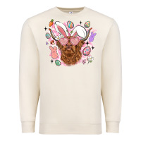 Sandshell highland heifer easter Premium Sweatshirt - LillyAllenDesigns