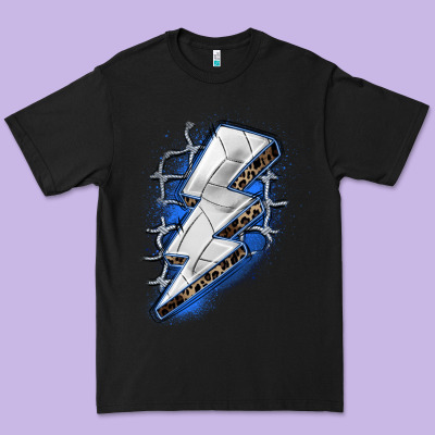 Volleyball Lightning Bolt Premium Tee Designed By Zillion Design Studio