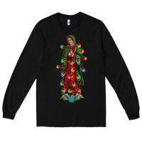 Black our lady of Guadalupe Christmas Long Sleeve Tee - Jasminsmagicworld
