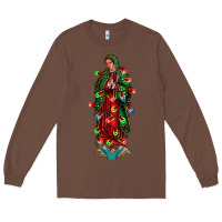 Chestnut our lady of Guadalupe Christmas Long Sleeve Tee - Jasminsmagicworld