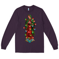 Plum our lady of Guadalupe Christmas Long Sleeve Tee - Jasminsmagicworld