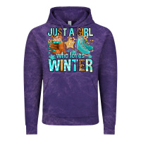 Cloud Purple just a girl who loves winter Vintage Hoodie - FaDigitalArtStudio
