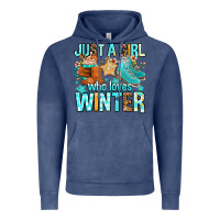 Vintage Denim just a girl who loves winter Vintage Hoodie - FaDigitalArtStudio
