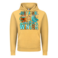 Vintage Mustard just a girl who loves winter Vintage Hoodie - FaDigitalArtStudio