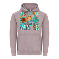 Vintage Zinc just a girl who loves winter Vintage Hoodie - FaDigitalArtStudio