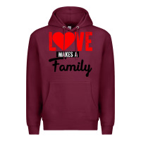 Burgundy family love Premium Hoodie - Bettercallsaul