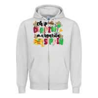 Dove Grey chip dippin' margarita sippin Zipper Hoodie - MaliasSmallBusiness