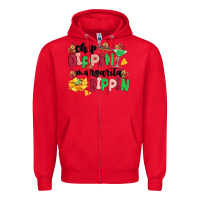 Red chip dippin' margarita sippin Zipper Hoodie - MaliasSmallBusiness