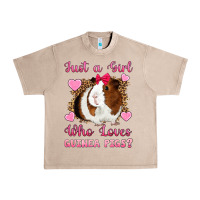 French Oak Just A Girl Love Who Loves Guinea Pigs Urban Heavy Tee - Artiststas