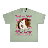 Oil Green Just A Girl Love Who Loves Guinea Pigs Urban Heavy Tee - Artiststas