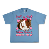 Pebble Blue Just A Girl Love Who Loves Guinea Pigs Urban Heavy Tee - Artiststas