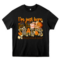 Black im just here for the snacks basketball sister Heavy Core Tee - Zillion Design Studio