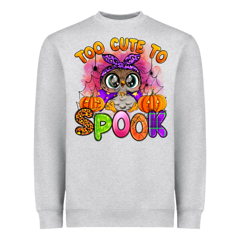Too Cute To Spook With Owl Heavyweight Sweatshirt by Artiststas | Teevron