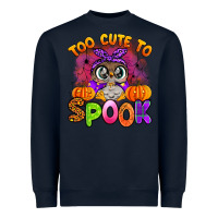Navy too cute to spook with owl Heavyweight Sweatshirt - Artiststas