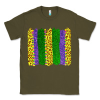 Army Green mardi gras leopard brushstrokes Classic Tee - AdoDesignShop