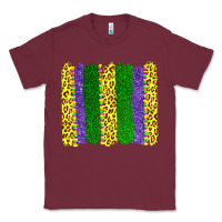 Burgundy mardi gras leopard brushstrokes Classic Tee - AdoDesignShop