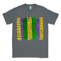 Charcoal Heather mardi gras leopard brushstrokes Classic Tee - AdoDesignShop