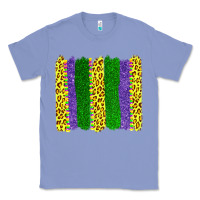 Colony Blue mardi gras leopard brushstrokes Classic Tee - AdoDesignShop