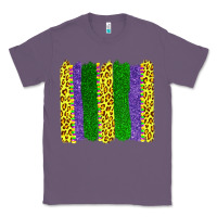 Lavender mardi gras leopard brushstrokes Classic Tee - AdoDesignShop