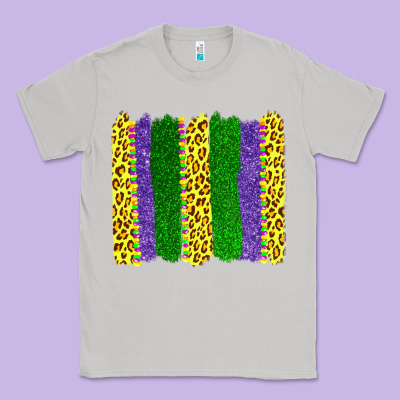 Mardi Gras Leopard Brushstrokes Classic Tee Designed By Adodesignshop